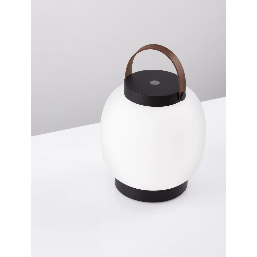 Lampe de table rechargeable Jigra anthracite avec blanc Lyora 5212017434876