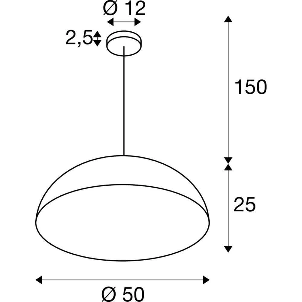 Suspension design Forchini M 50 noir avec or Ø 50cm SLV 4024163298629