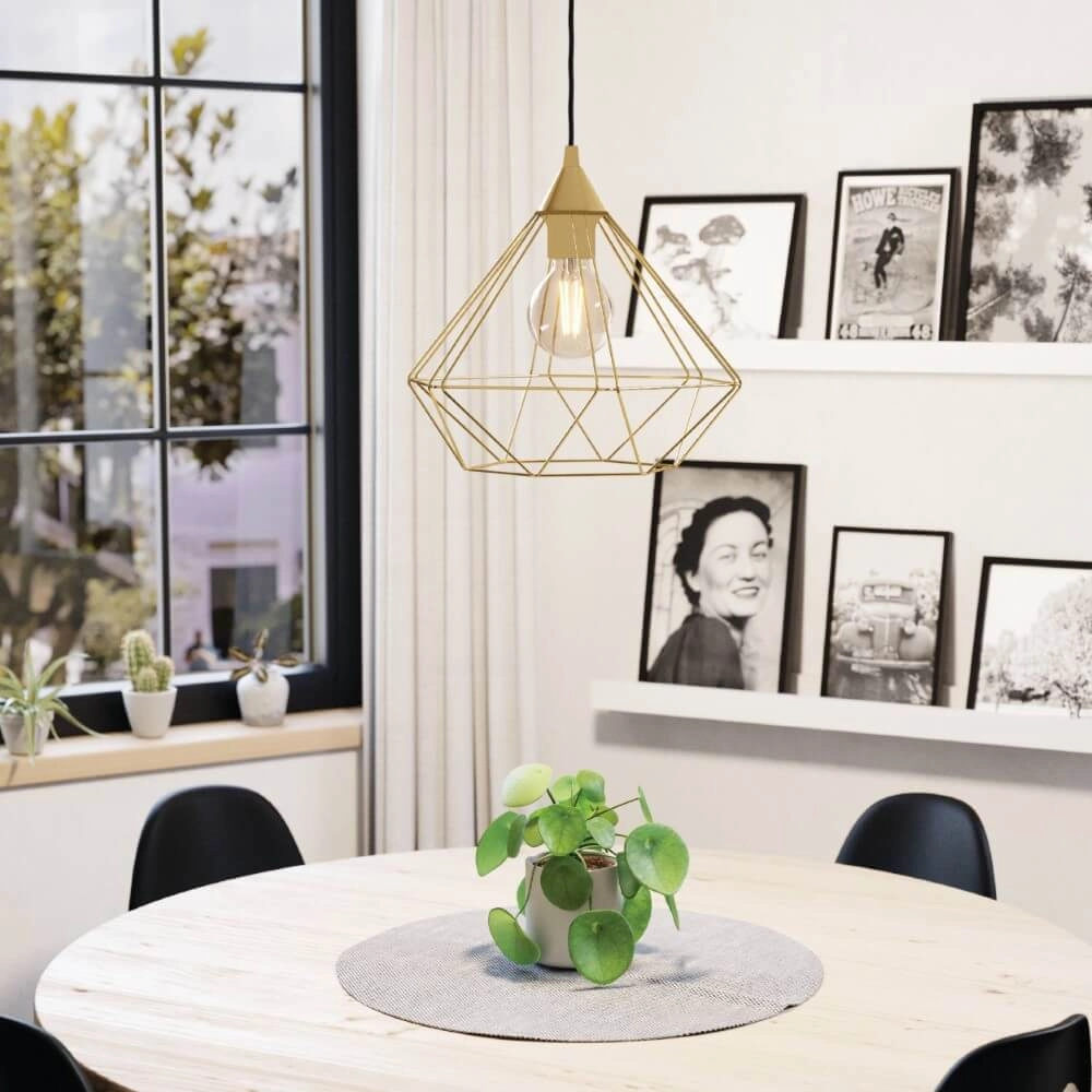 Lampe suspendue dorée Tarbes Ø 32,5 cm Eglo 9002759436797