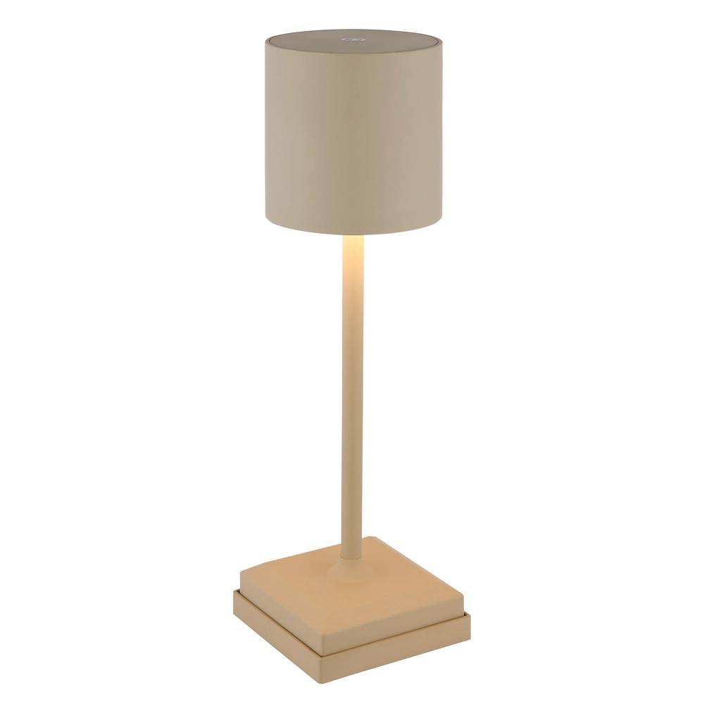Lampe de table moderne Dixon Brun sable rechargeable Lampe de table moderne Dixon Brun sable rechargeable