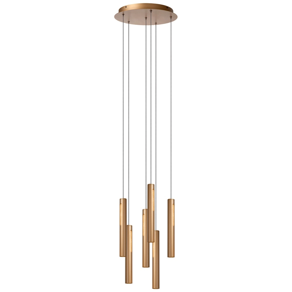Lampe pendante de conception Griffith Bronze à 6 lumières
