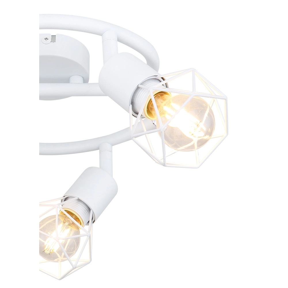 Lampe de plafond Xara I Blanc à 3 lumières Globo 9007371400997