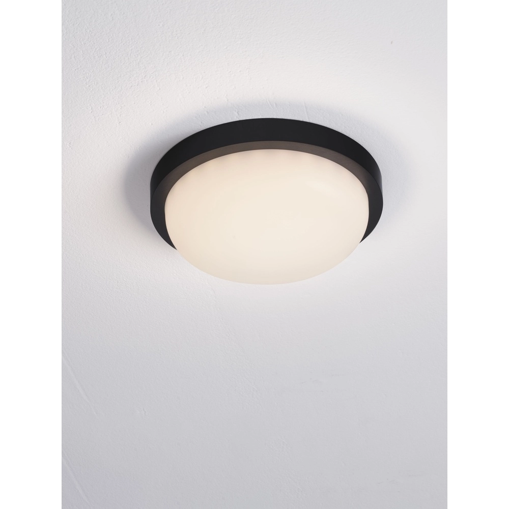 Plafonnier Reo noir Ø 23,5cm