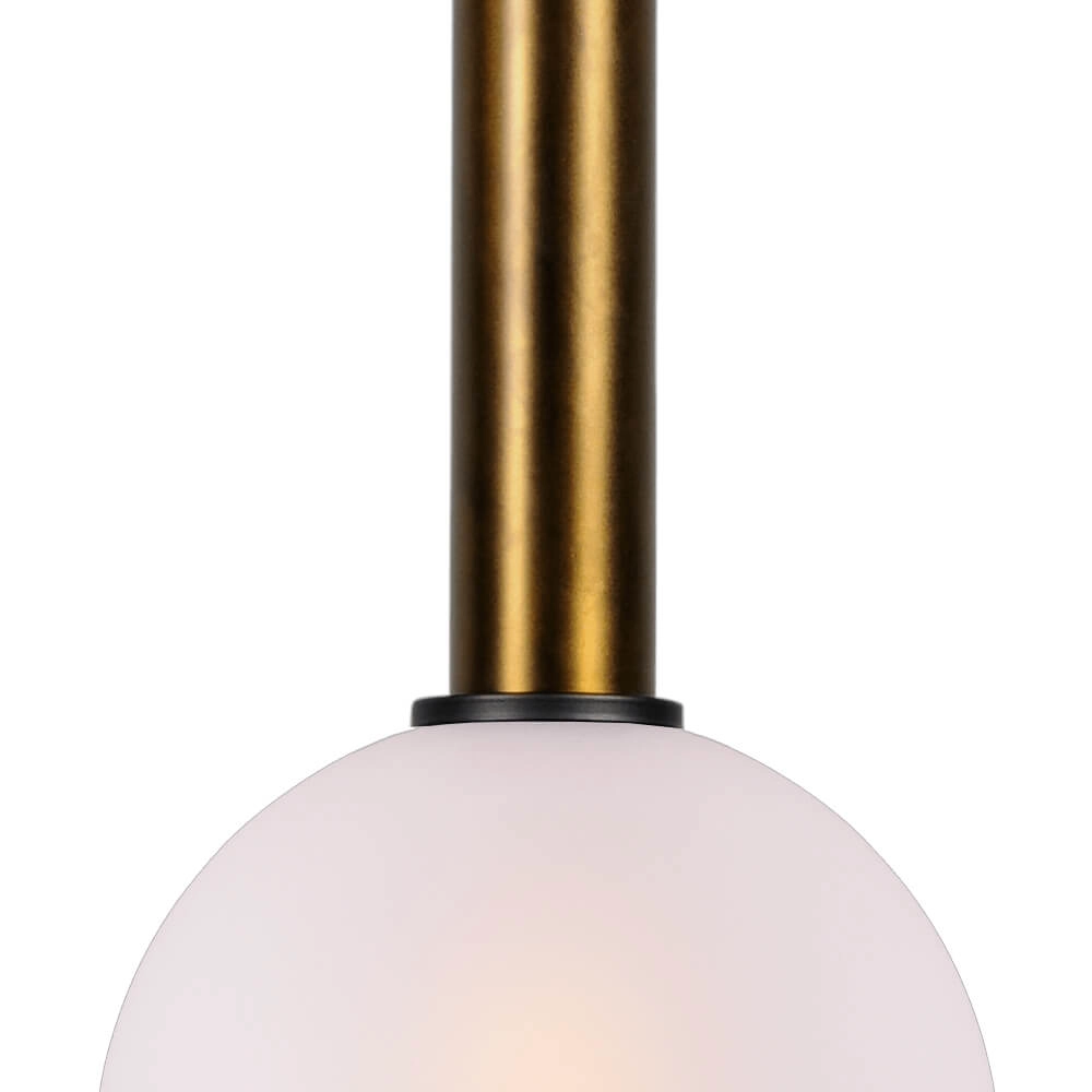 Lampe suspendue Ø 20cm Bella 2 Laiton antique avec verre blanc mat Masterlight 8718121334127