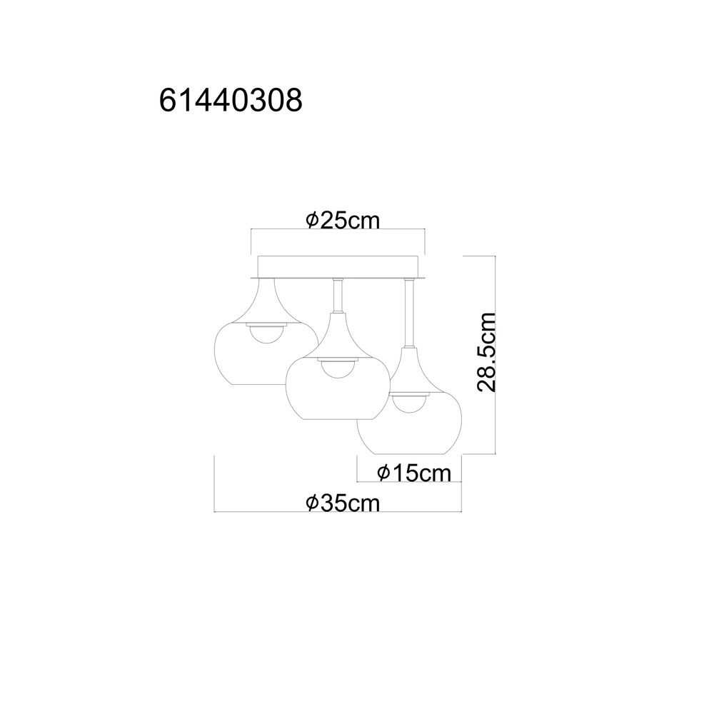 Lampe de plafond noire Lui Conception Globo 9007371592609