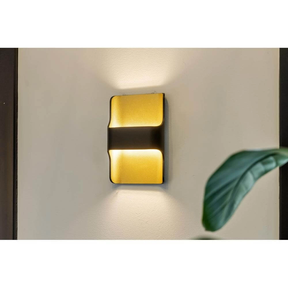 Applique murale design Dallas noir avec or Artdelight 8719831737994