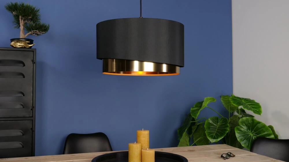 Lampe à suspension noire et dorée Manderline Ø 45 cm Stars of Light 9002759399252