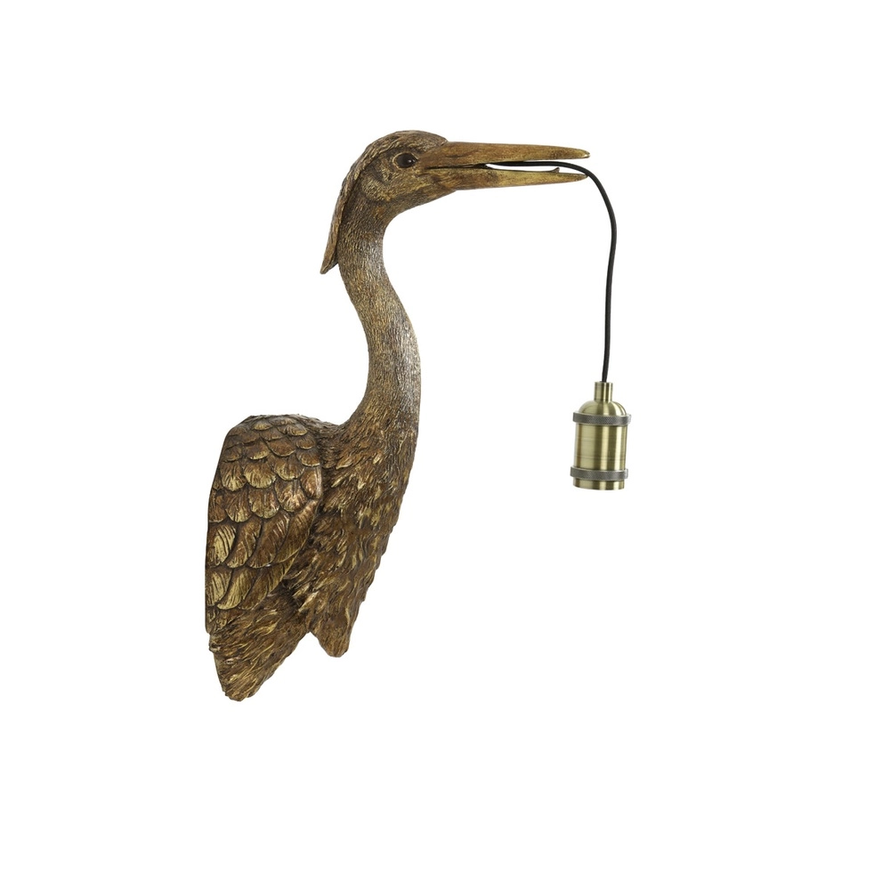Lampe murale Crane Oiseau bronze Light & Living 8717807607968