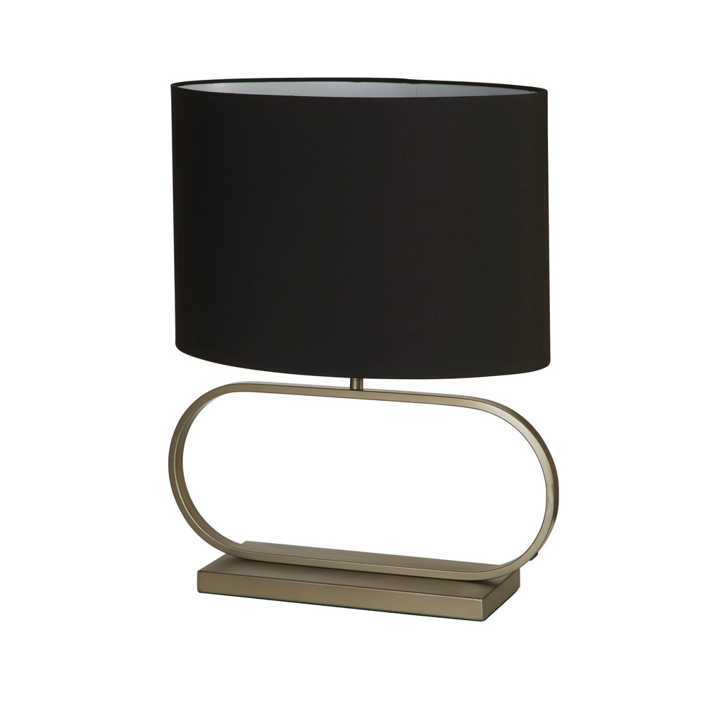 Lampe de table Sleek bronze avec capuchon noir