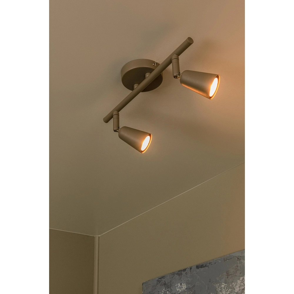 Projecteur de plafond Tiana Taupe 2 clairs Lucide 5411212650375