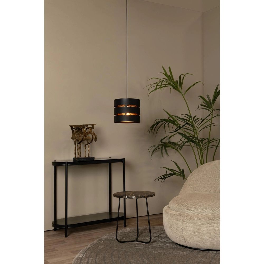 Lampe suspendue Rosas Ø 26 cm noir avec or Lucide 5411212211811
