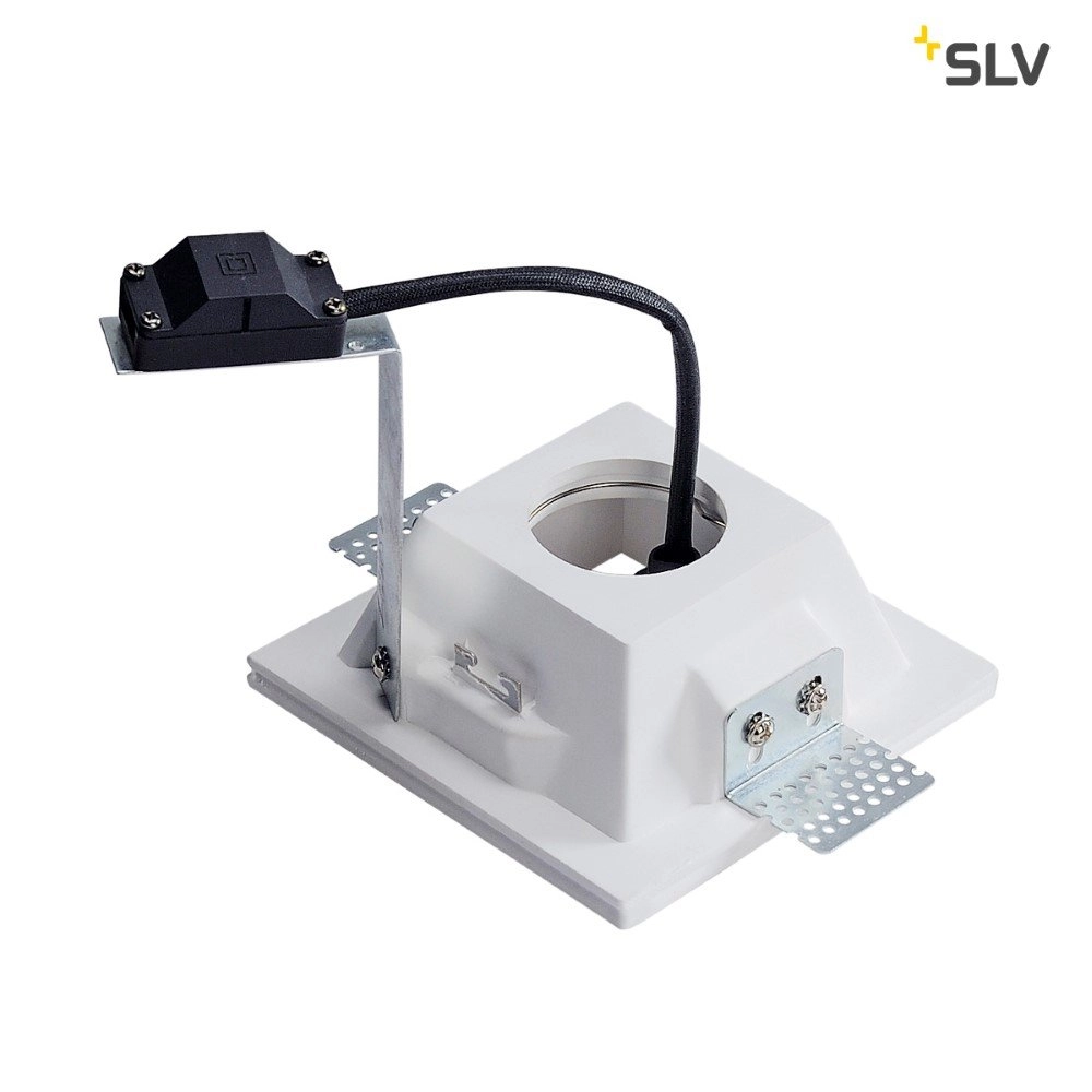 Spot encastrable Plastra GU10 13 cm blanc SLV 4024163160629