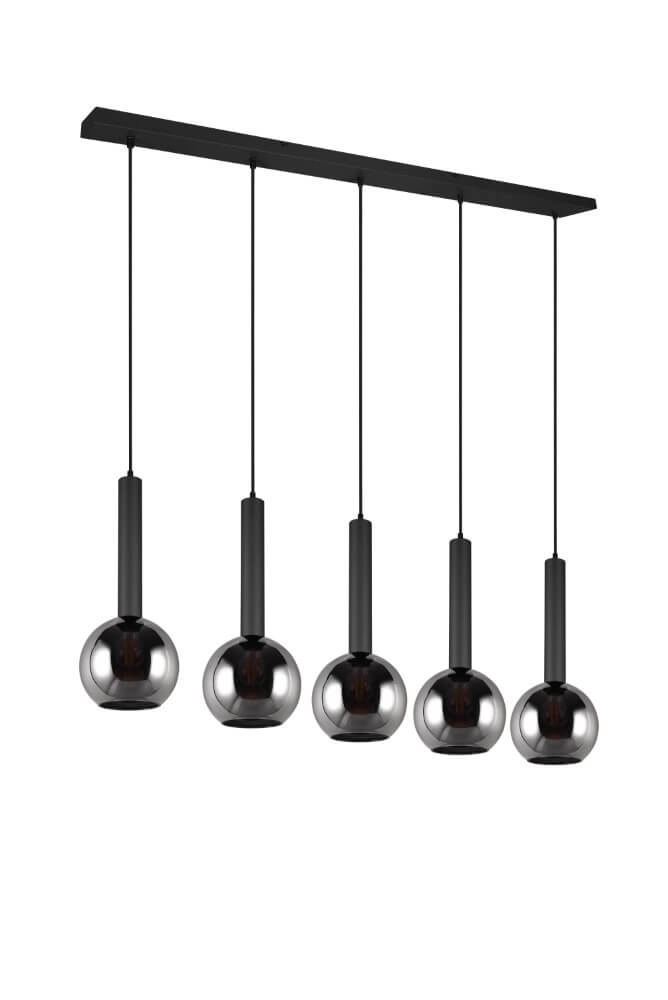Lampe suspendue 5 lumières Clayton noir Trio 4017807522471