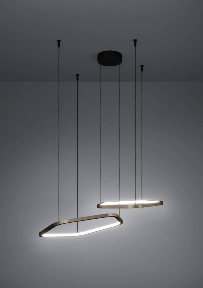 Unique pendant lamp Estrella black with brown Stars of Light 9008606357741