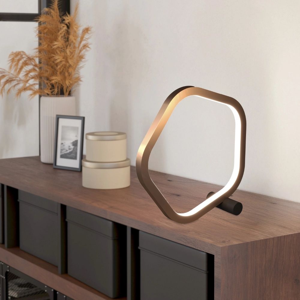 Unique table lamp Estrella black with brown Stars of Light 9008606357765