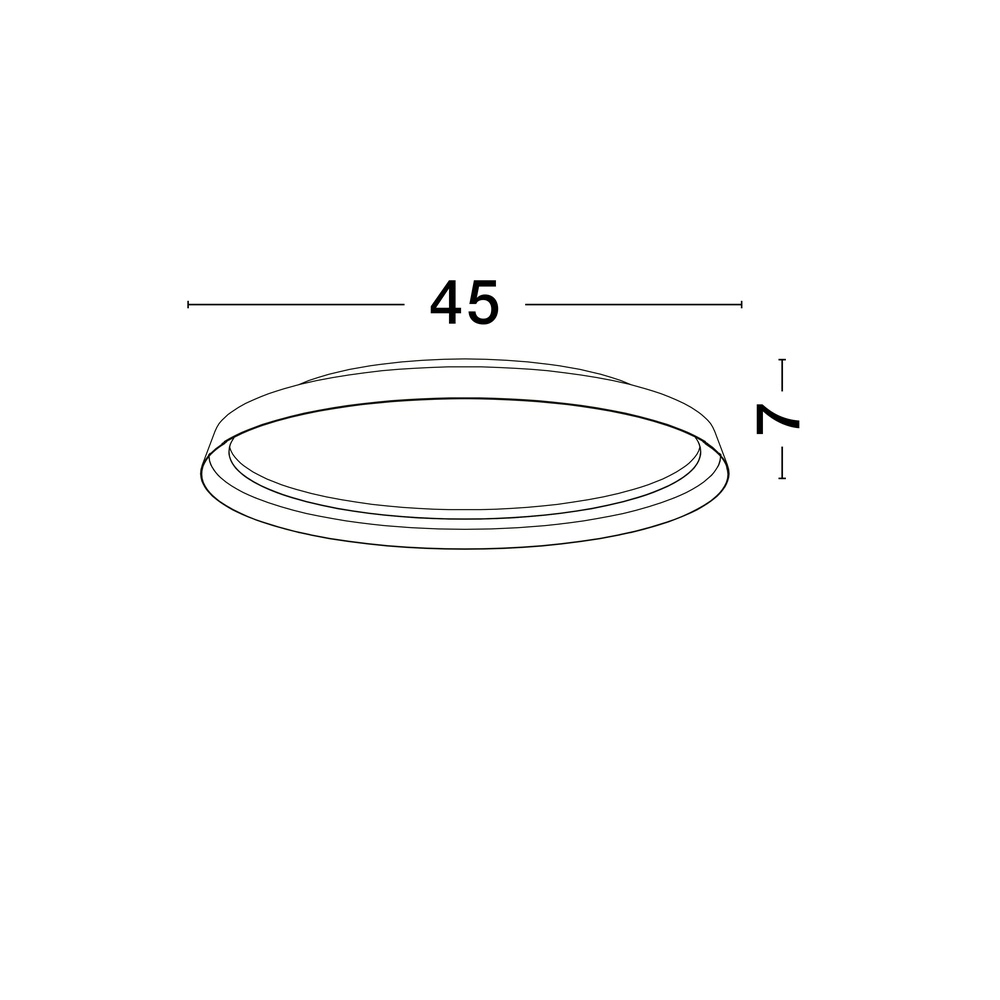 Plafonnier design Ormi Ø 45cm marron café Lyora 5212017463104