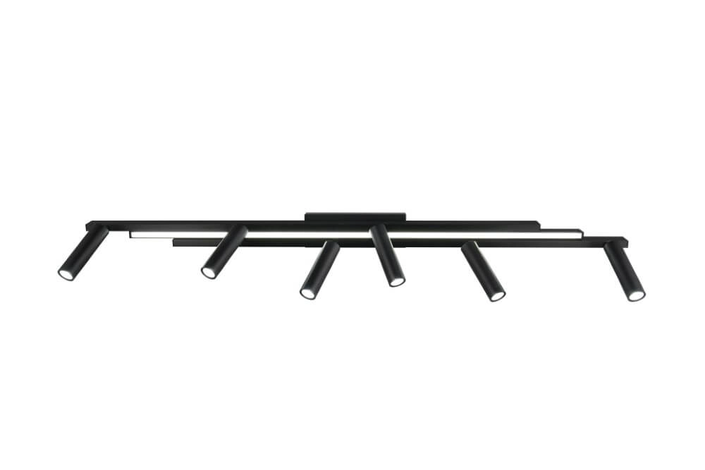 Spot LED 6 lumières Zeno noir Trio 4017807627312