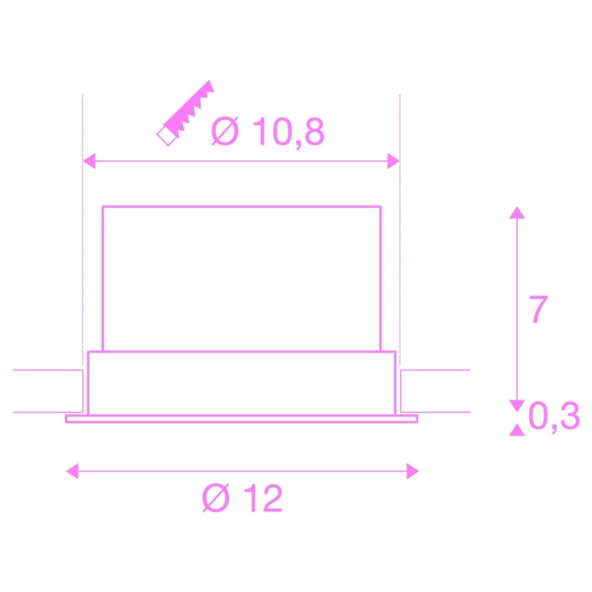 Spot encastrable LED Oculus 10,5w - 12cm blanc SLV 4024163248198