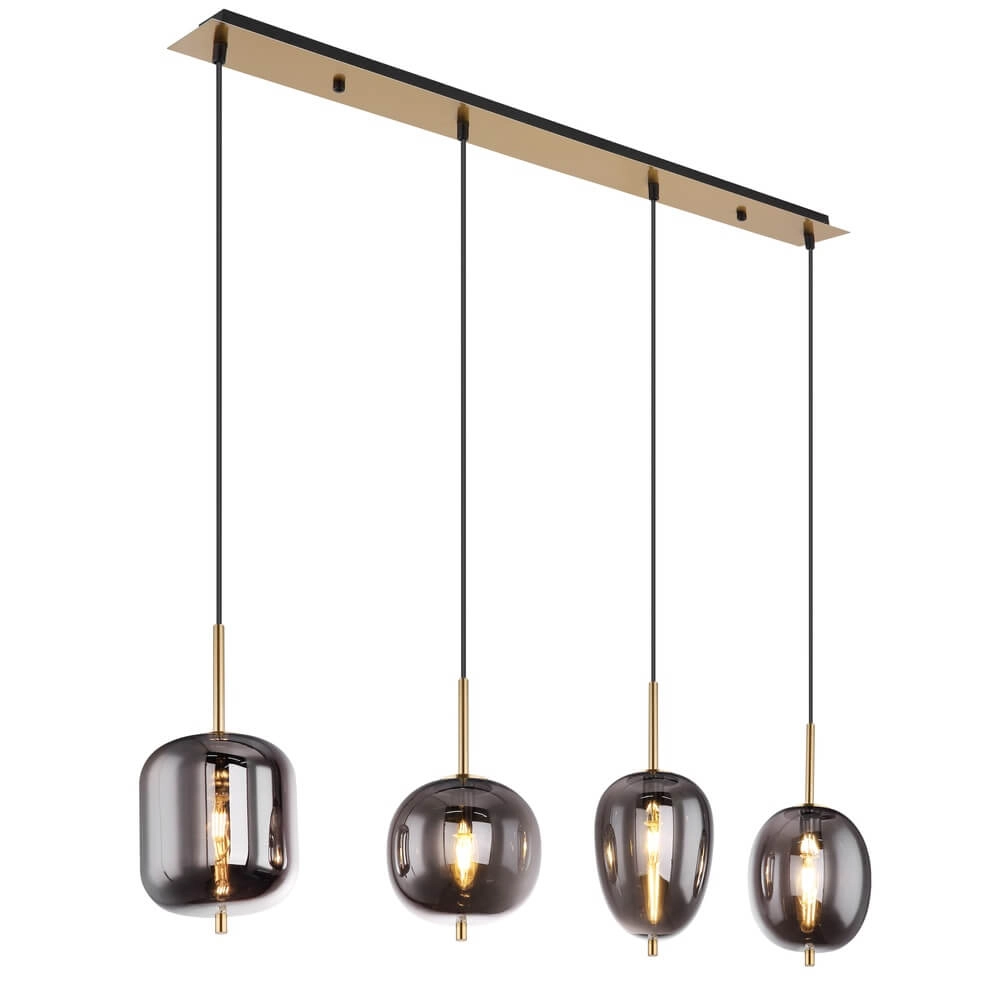 Suspension dorée Blacky I 4 lumières Suspension dorée Blacky I 4 lumières
