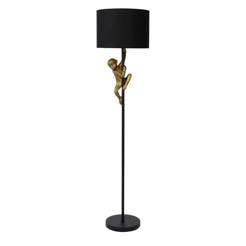 Lampe de pied Extravaganza Chimp singe noir avec or