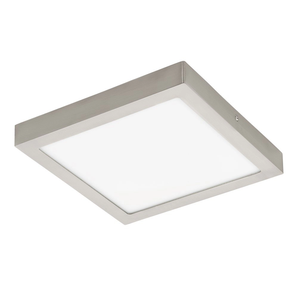 LED plafonnier Fueva-C Square 30cm nickel mat