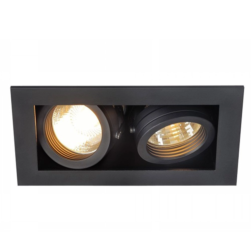 Spot encastrable Kadux 2 GU10 9 cm noir