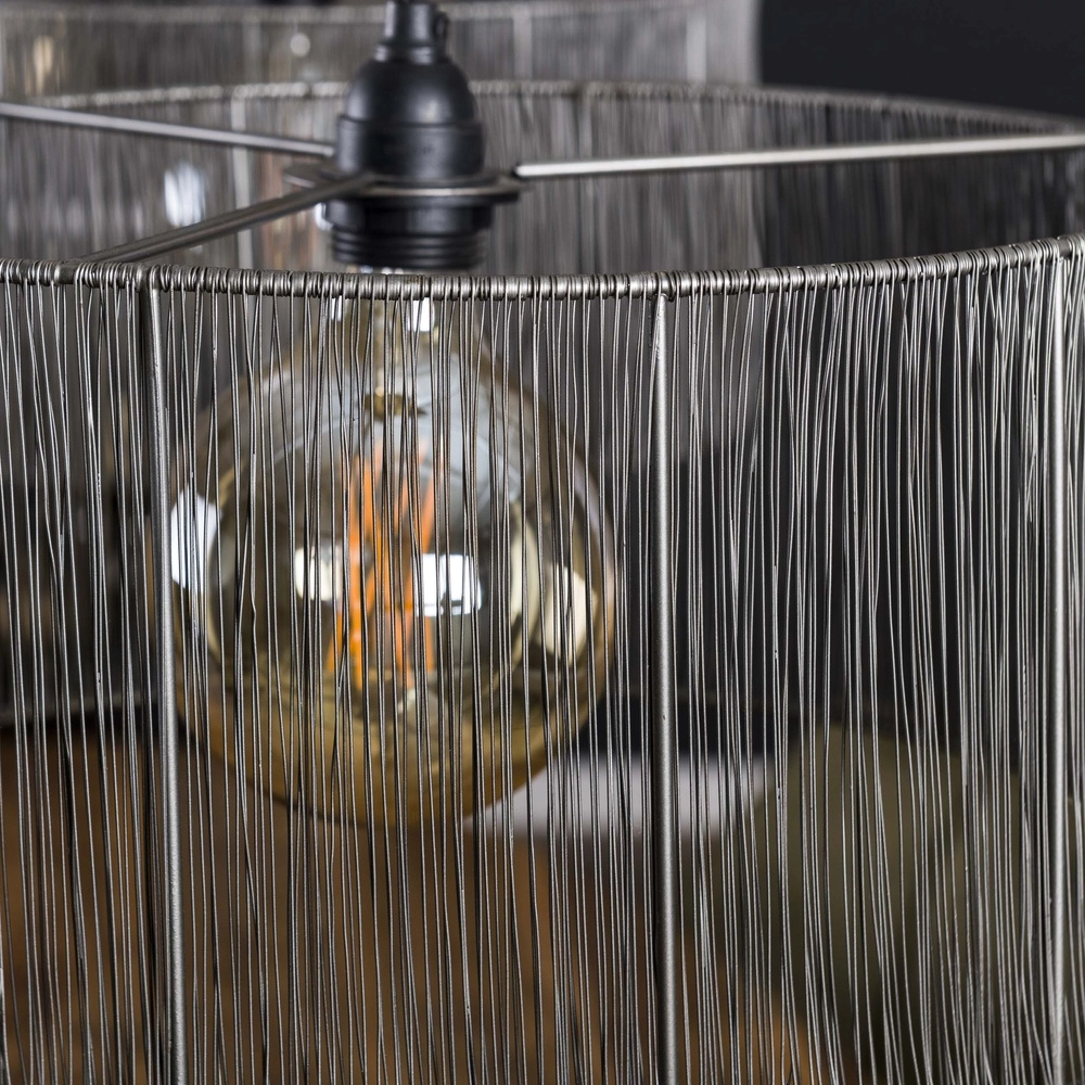 Lampe suspendue en fil métallique Stringshade Ø 41cm - 2 feux Lyora 8716803511477
