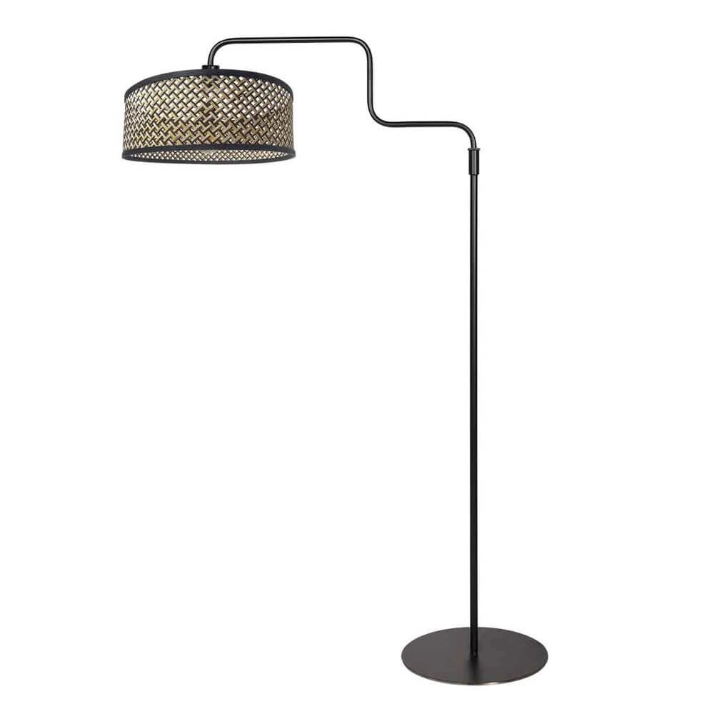 Lampadaire noir Bloeba avec du bambou Steinhauer 8712746177022