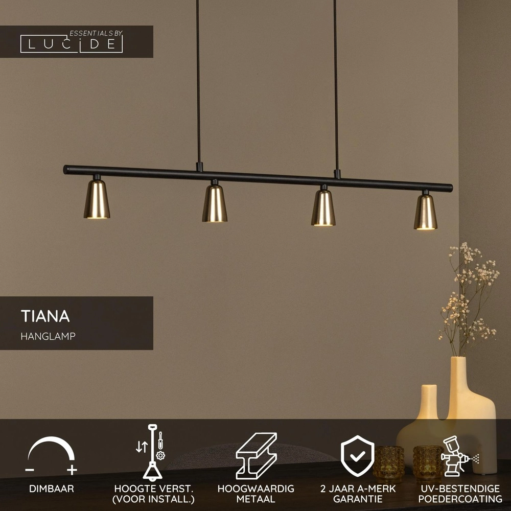 Lampe pendante de conception Tiana Champagne Lucide 5411212650429