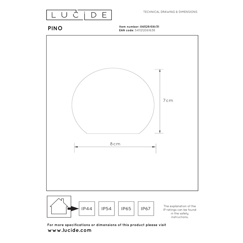 Lampe de table rechargeable Pino S - blanc Lucide 5411212061638