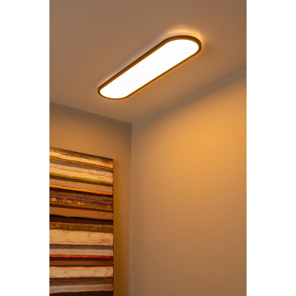 Éclairage ovale de plafond Elly 36W noir Lucide 5411212071828