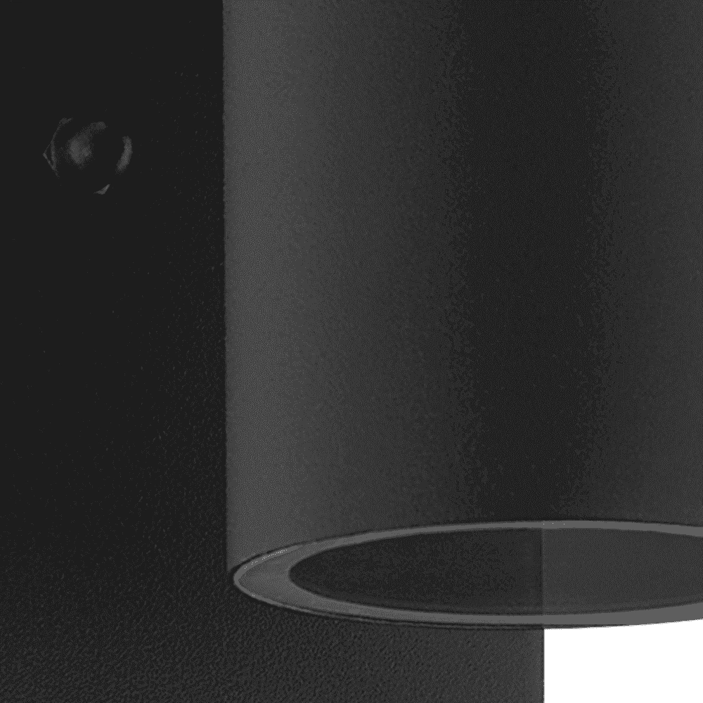 Spot mural noir Riga 5 avec capteur Eglo 9002759995713