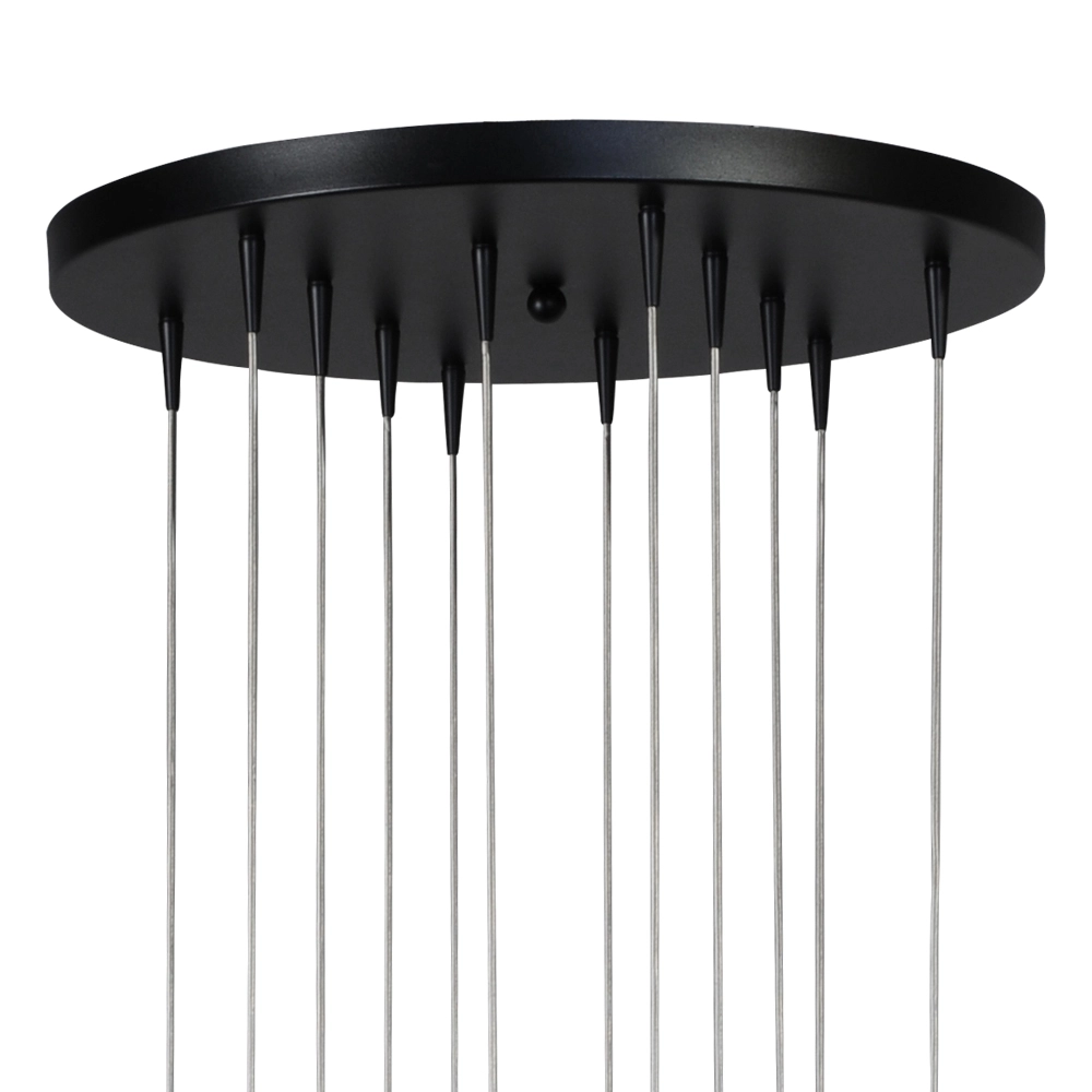 Lampe suspendue loft noire Flute Cylindres design à 12 lumières Masterlight 8718121211091