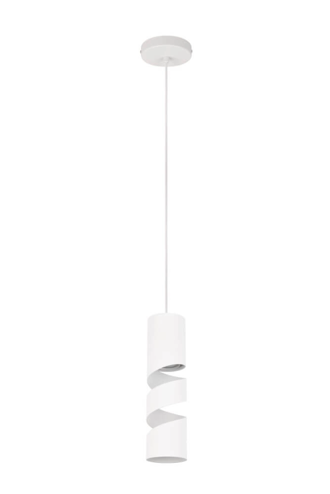 Lampe suspendue tube Stream Ø 8 cm - blanc Trio 4017807613957