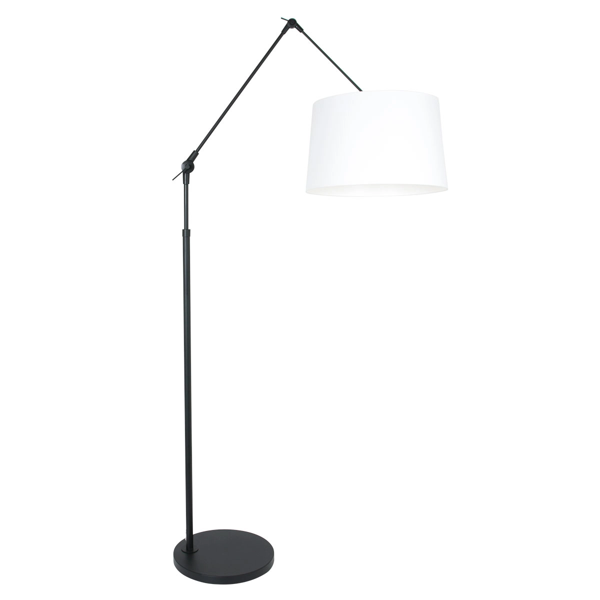 Lampe de table orientable Prestige Chic 35 cm noir avec blanc uni Lampe de table orientable Prestige Chic 35 cm noir avec blanc uni