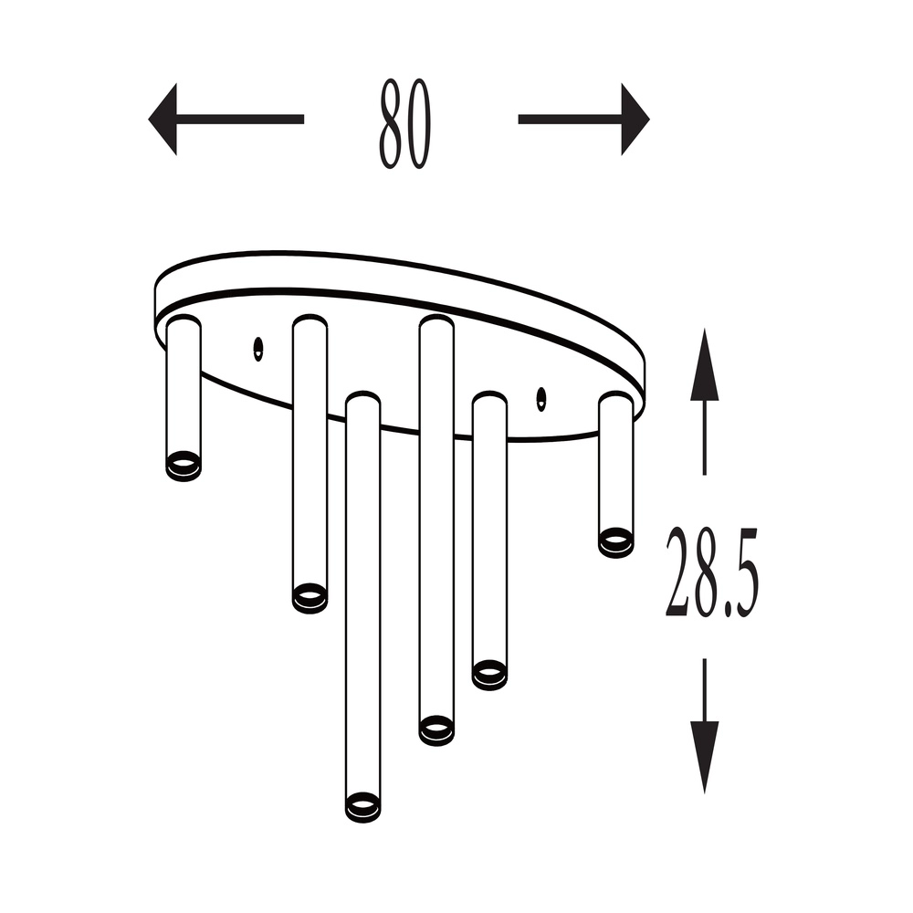 Plafonnier Tubes ovale Searchlight 5053423301679