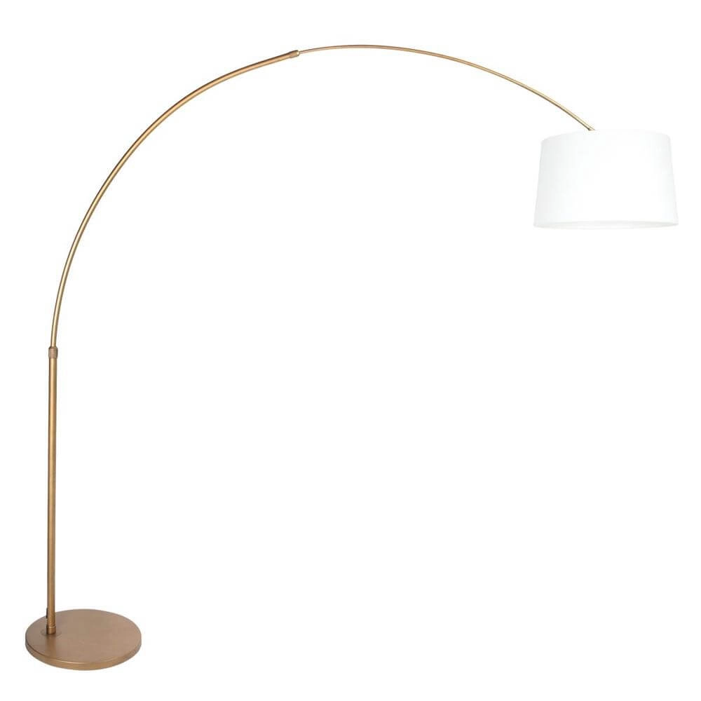 Lampe à arc Sparkled Light bronze avec abat-jour blanc Ø 42cm Lampe à arc Sparkled Light bronze avec abat-jour blanc Ø 42cm