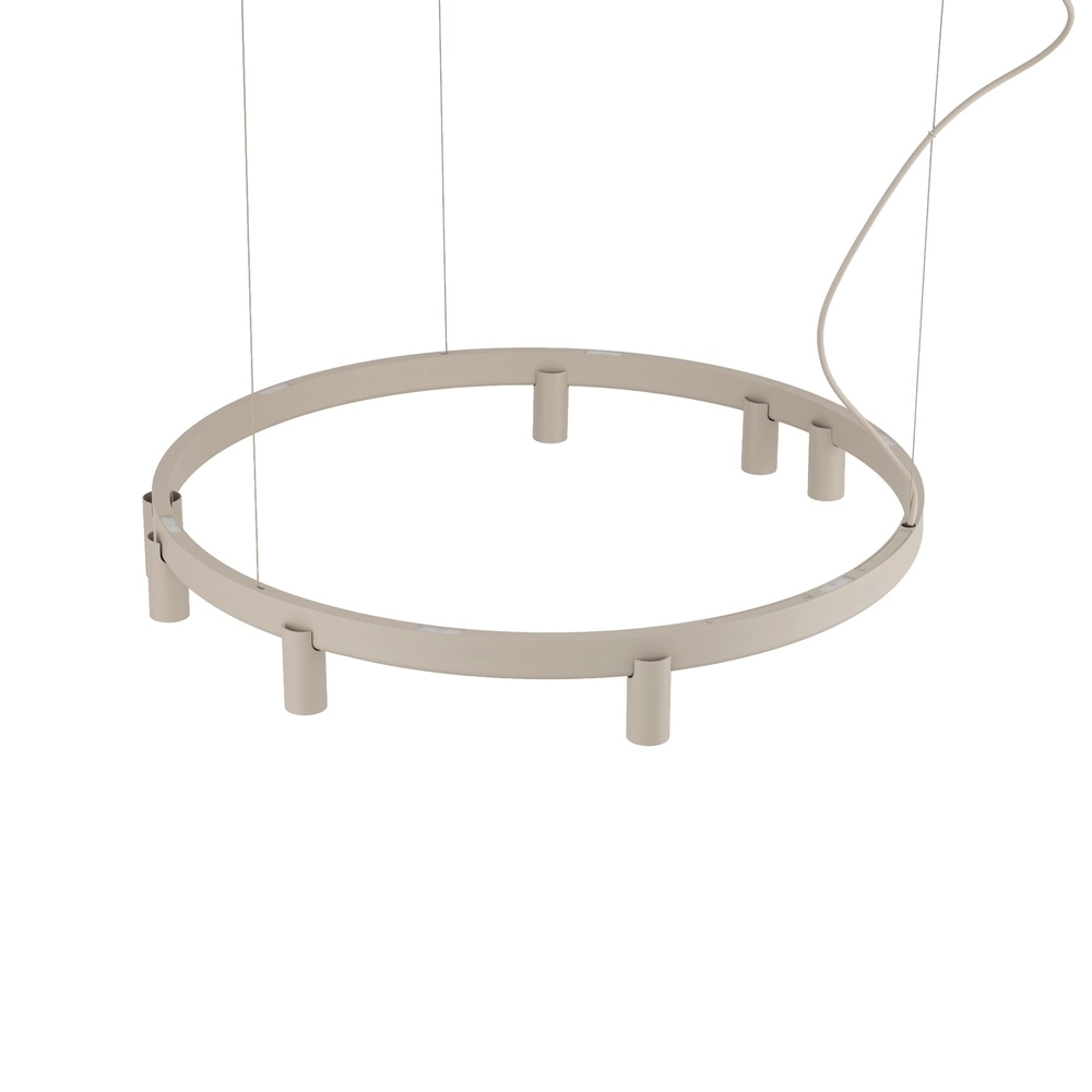 Lampe pendante de conception Fourty brun sable Ø 80cm Lyora 5903139122849