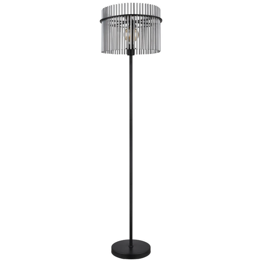 Lampadaire noir Gorley avec verre fumé Ø 38cm Globo 9007371451180