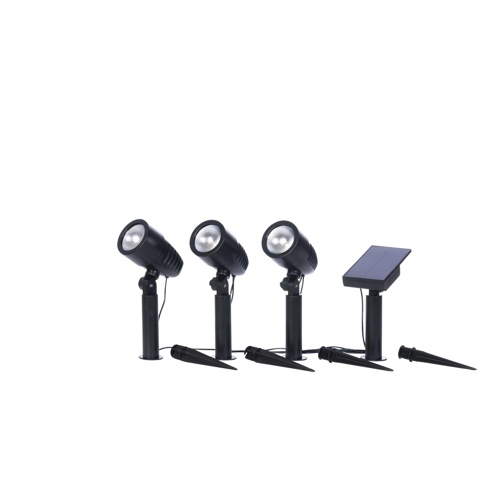 Lot de 3 piquets de jardin solaires Dallas noir Lot de 3 piquets de jardin solaires Dallas noir