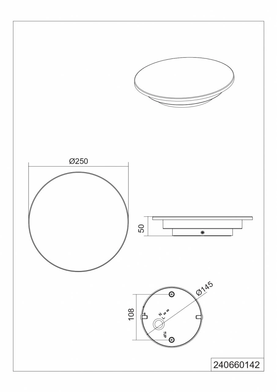Applique Belly Ø25cm anthracite Trio 4017807563979