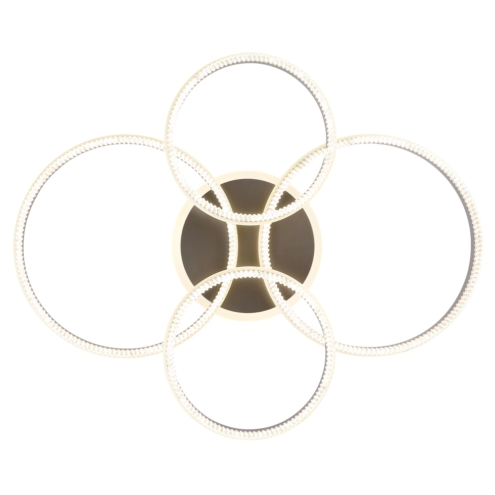 Lampe de plafond Francine Anneaux en métal à fusil 4 Globo 9007371592630