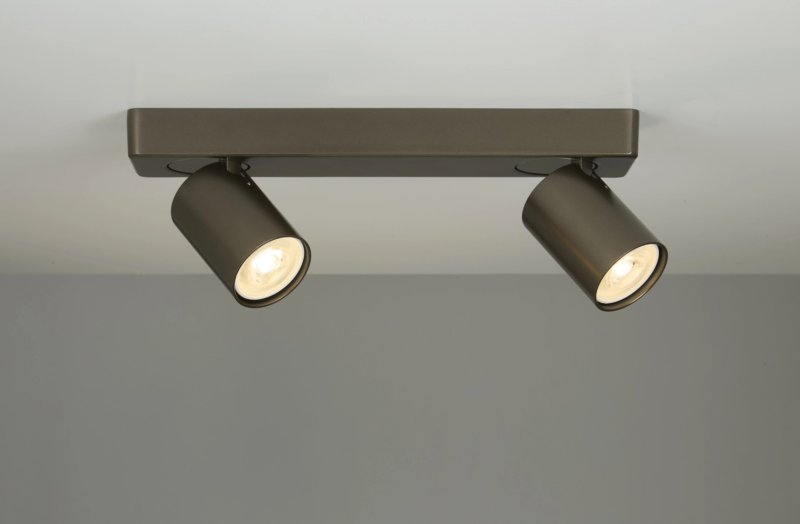 Lampe de plafond Moon 2 bronze rectangulaire