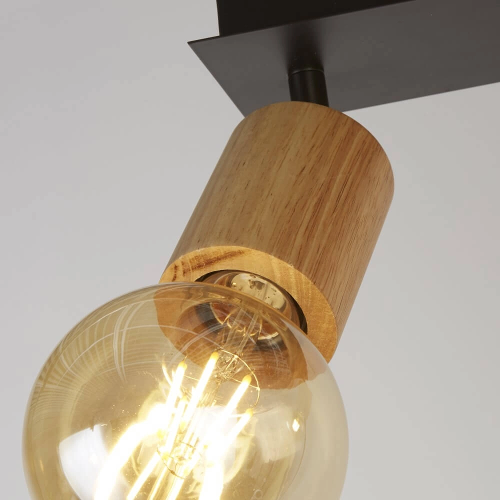 Plafonnier en bois Spinny 2 lumières Searchlight 5053423228181