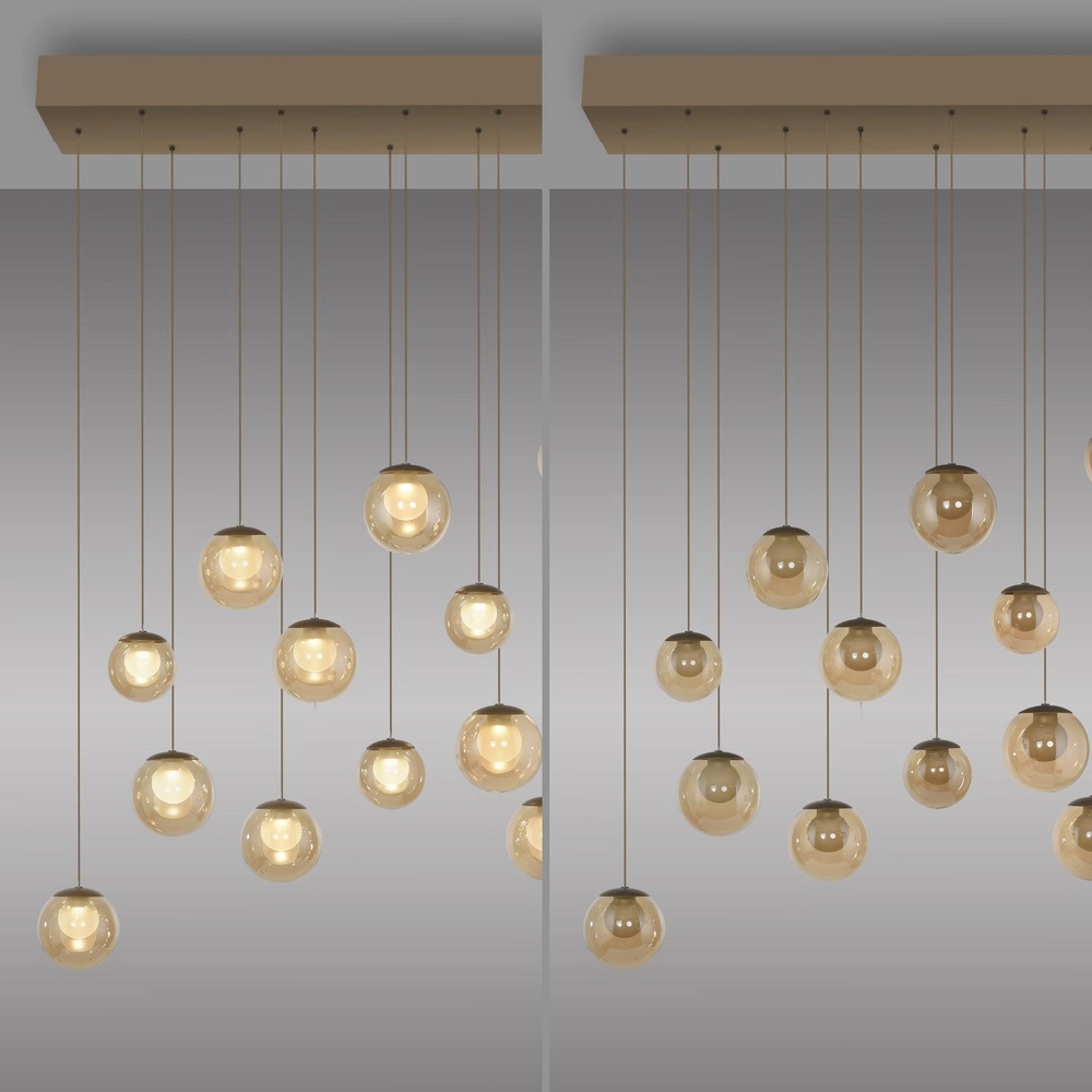 Lampe suspendue à 13 lumières Pure Popup Bronce Paul Neuhaus 4012248398319