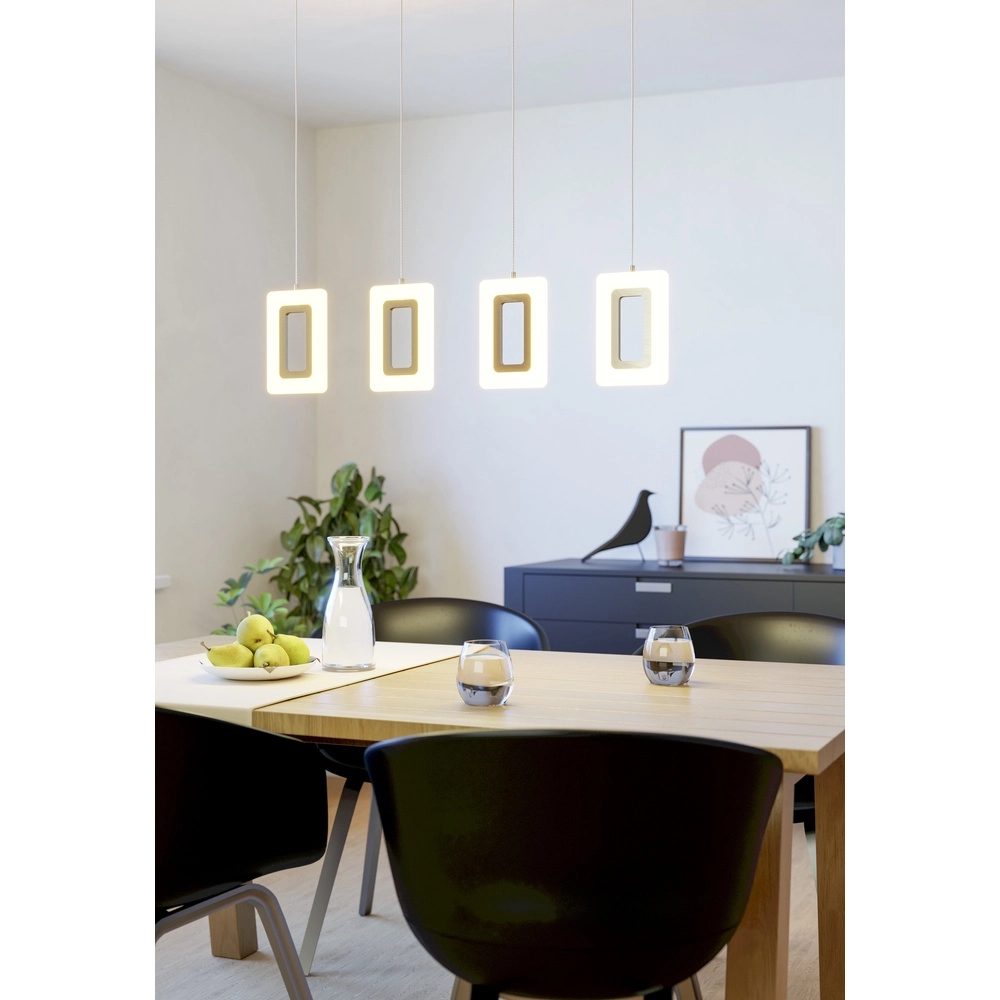 Lampe suspendue à 4 lumières Enaluri nickel Eglo 9002759991074