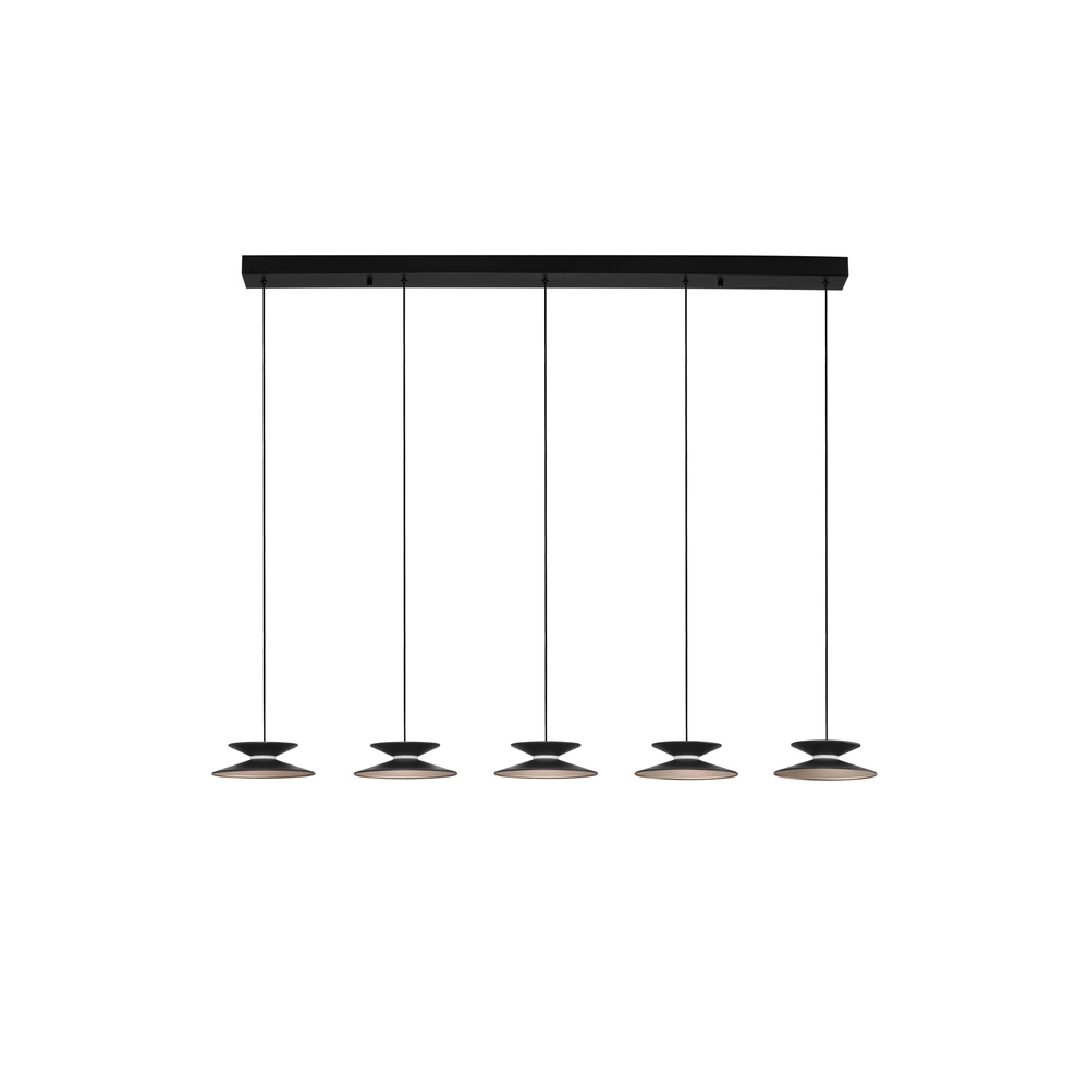 Suspension design Morfi Droit 5 lumières noir Lyora 5212017458490