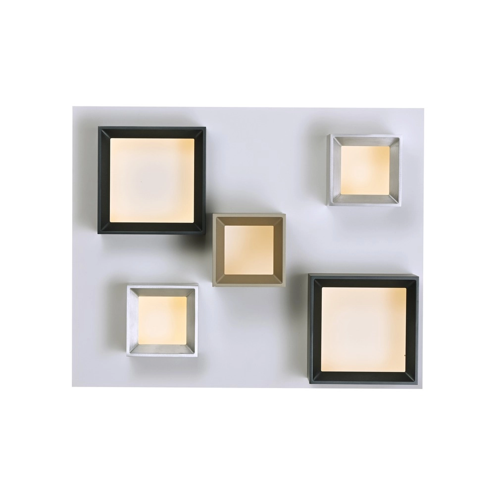 Lumière LED de plafond Pure Manhattan 5 lumières Paul Neuhaus 4012248396889