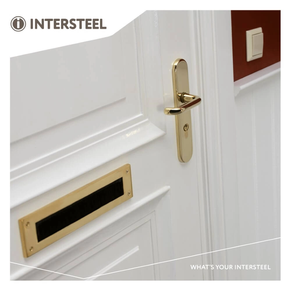 Ferrures de porte d’entrée Vurano PC72mm protection contre la traction du noyau laiton laqué Intersteel 8714186069189