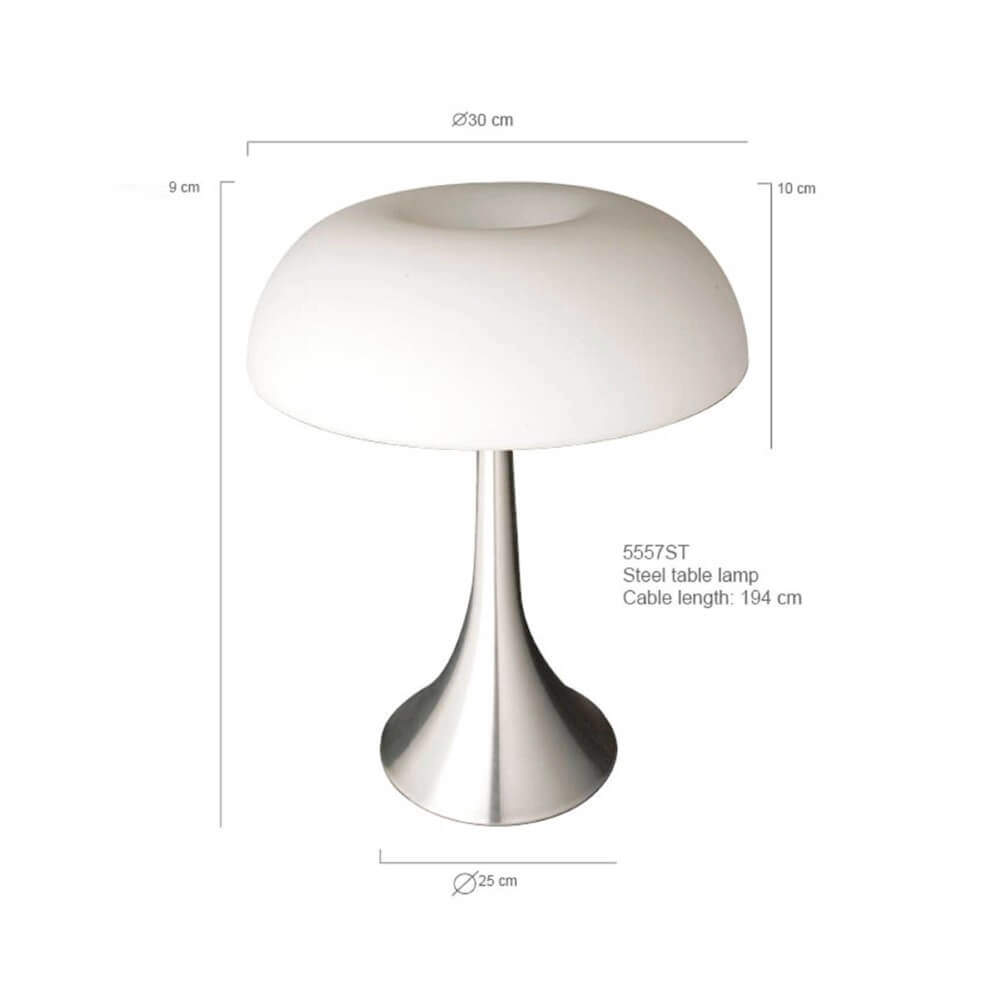 Lampe de table Ancilla 30cm gris métallisé Steinhauer 8712746043716